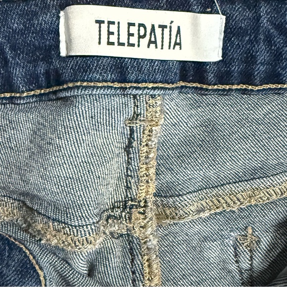 Trendy Blue Distressed Skinny Jeans - Picture 2 of 6